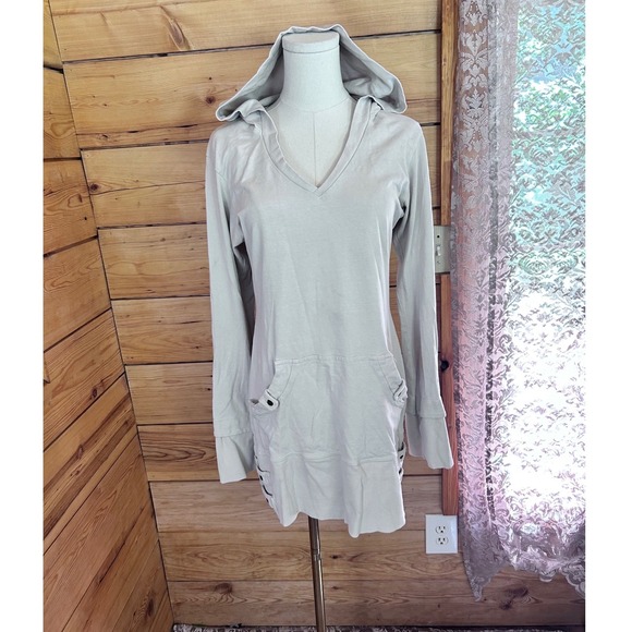Nomads Hemp Wear Dresses & Skirts - Hemp Organic Cotton Hoodie Dress Womens XLarge Grey Tunic Nomads Hemp Wear